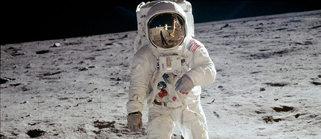 Apollo Moon Landings – Busted - banner - NASA plate AS11-40-5903